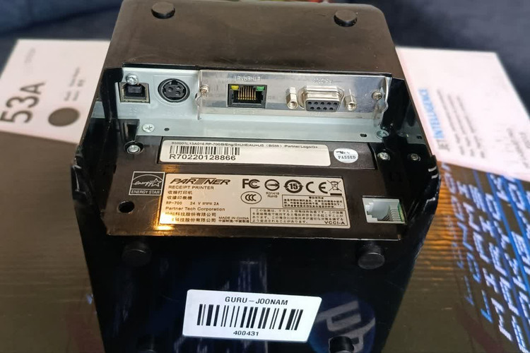 پورتهای USB، سریال و شبکه فیش پرینتر Partner RP-700 استوک در حد نو در اصفهان